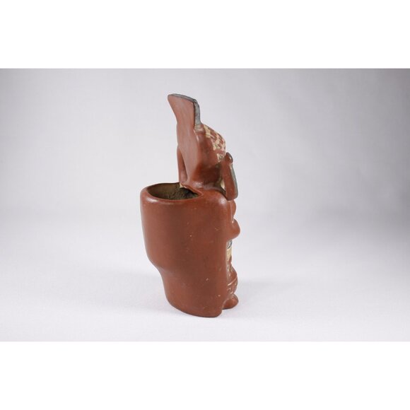 Vintage small Mexican Terracotta planter sculpture, Inca / Maya / Aztec style - Picture 7 of 7